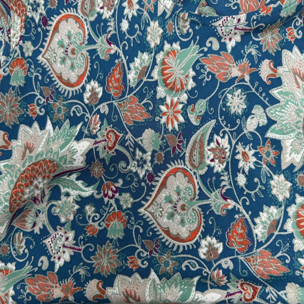 Soft Surroundings Dress Womens PS Blue Paisley Maxi Fit & Flare Boho Viscose - Picture 4 of 9